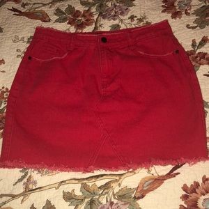 Misguided red skirt